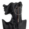 Minimalist Alloy Tassel Earrings For Women Fashionable European American Style