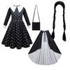 The Family Addams Cosplay Costumes For Halloween Party Dress Up