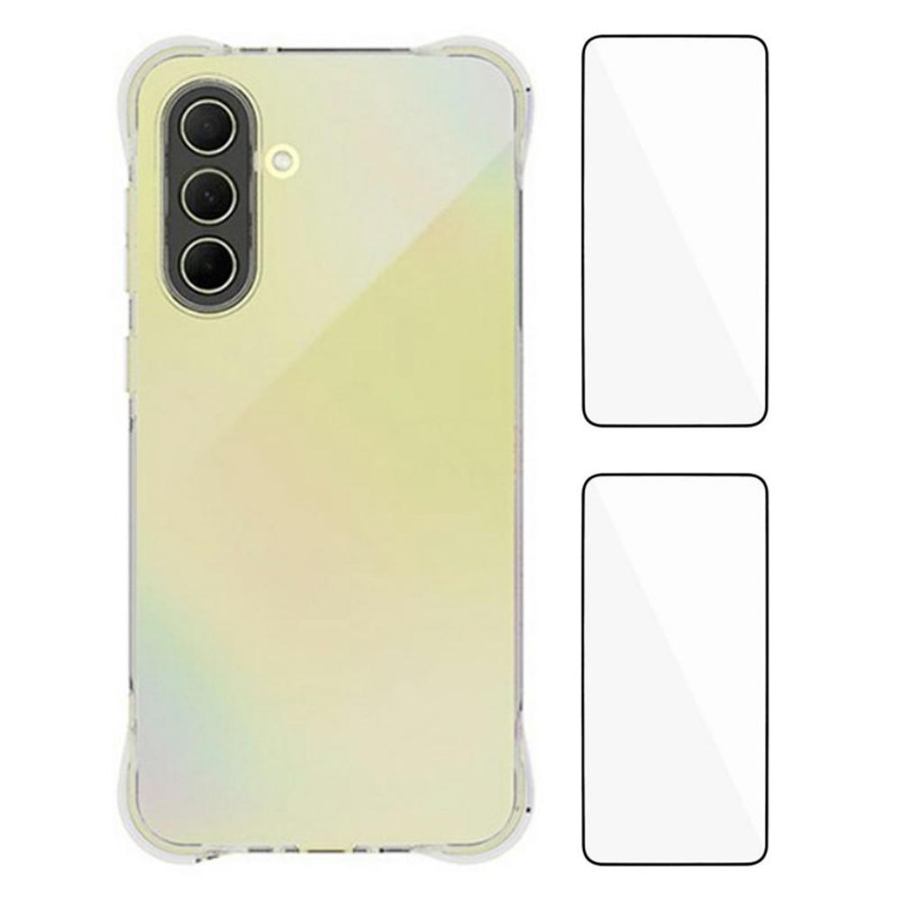 

WANLONFENG WL2 Series for Samsung Galaxy A36 5G Case 2.0mm TPU Precise Cutouts Phone Cover with 2Pcs Tempered Glass Films Type A