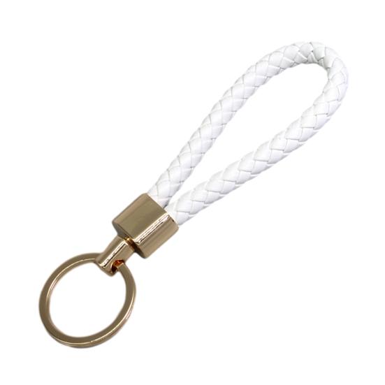 Schlüsselanhänger Lanyard Geflochtenes Seil Kunstleder Angenehmer Griff Schlüsselanhänger Aufhängeseil mit Zinklegierung Schnalle Schlüsselring