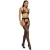 Europe and the United States popular sex perspective hollow temptation fishing net socks hot diamond bra set