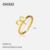 European and American plated stainless steel 18k gold personality creative simplicity 11 constellation opening adjustable titanium steel ring