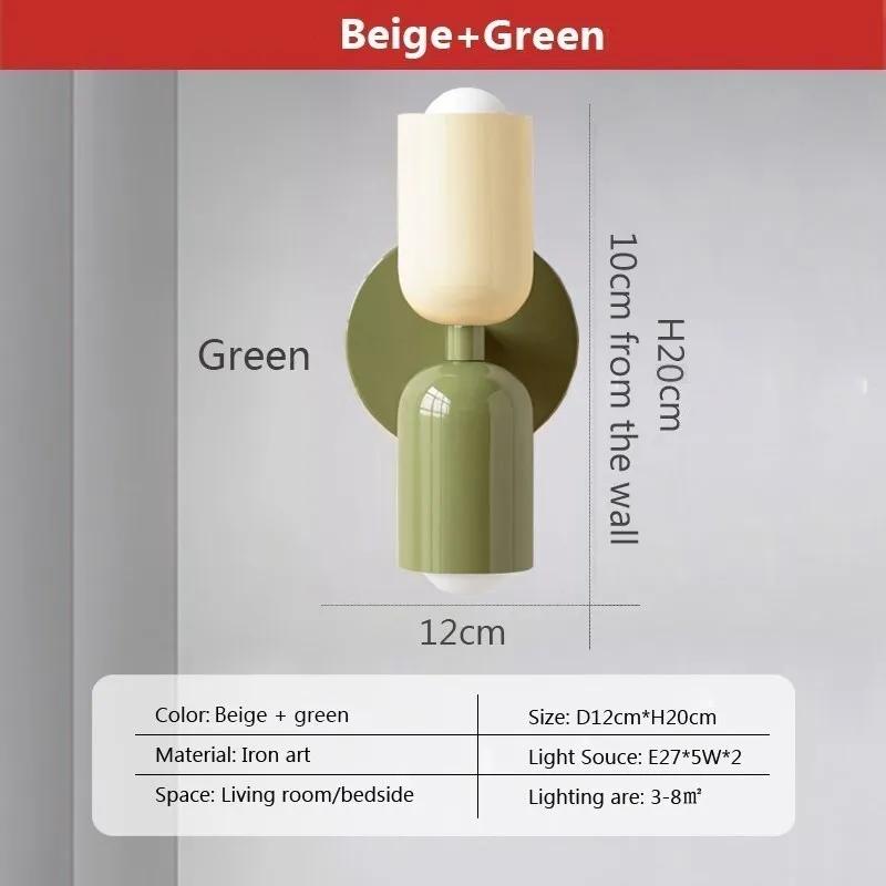 Nordic LED Wall Lamp Modern Macaron Decorative Sconces For Bedroom Bedside Study Living Rooms TV Backdrop E27 Lighting Fixtures