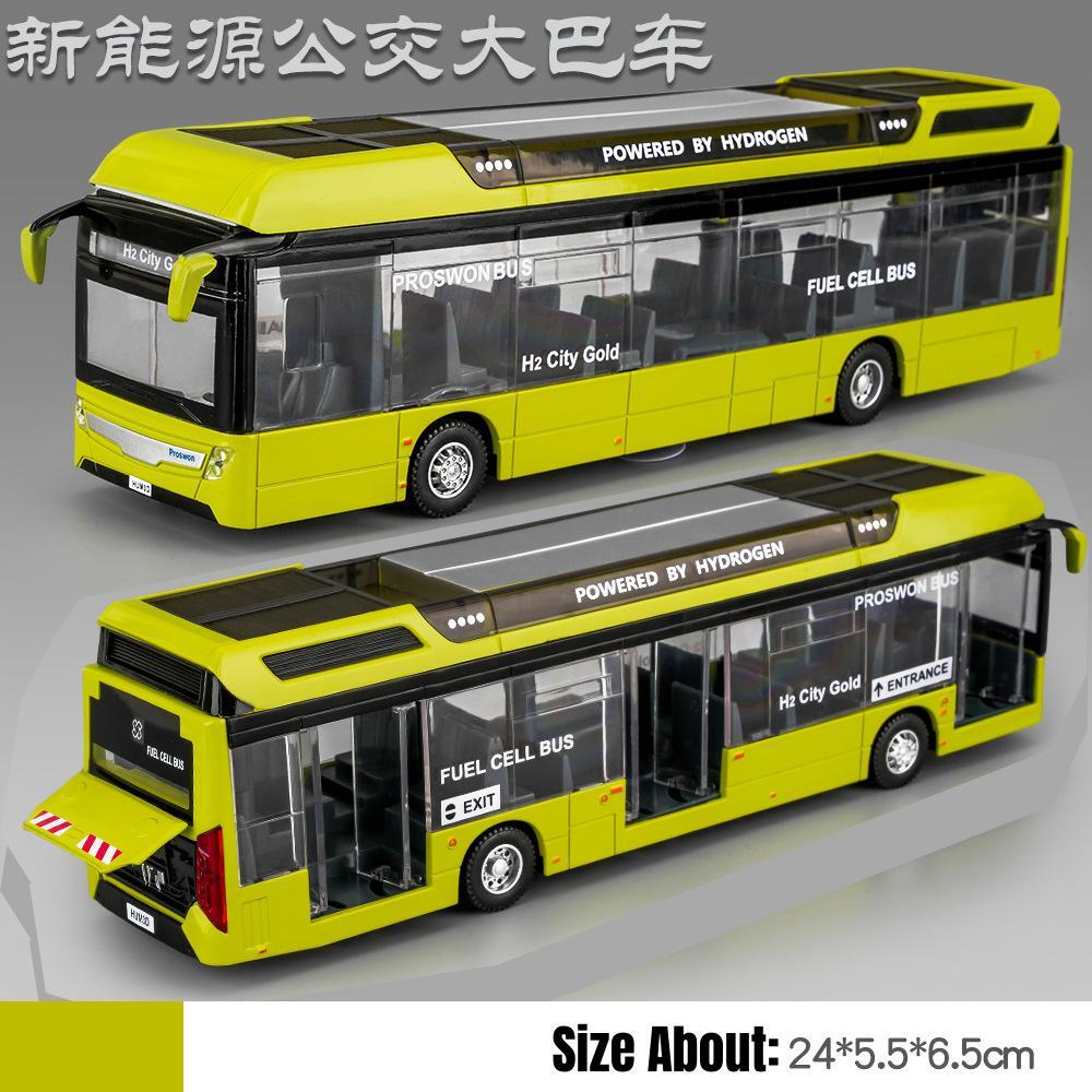 1/50 Bus Turistico di Lusso Giocattolo Diecast Modello Miniatura Pull Back Suono & Luci Collezionabile Educativo Regalo Per Ragazzo Bambini