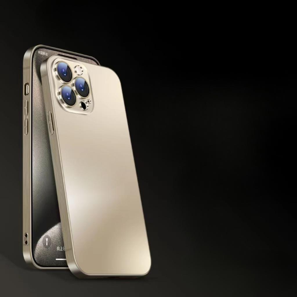 IPhone 16 Titanový Galvanicky pokovený Nano-aplikovatelný Kryt na mobilní telefon Apple 15 PROMAX 14 Matný 13 Fólie na objektiv