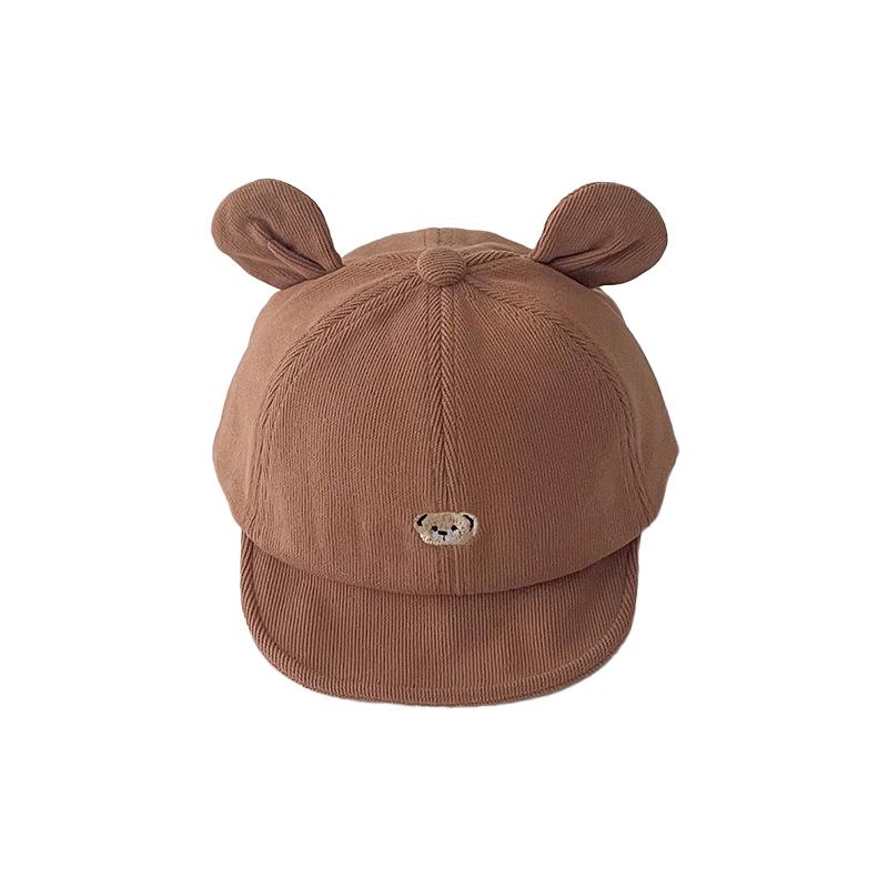 Korean-Style Cartoon Bear Kids' Baseball Cap with Duckbill Sunshade for Spring/Autumn
