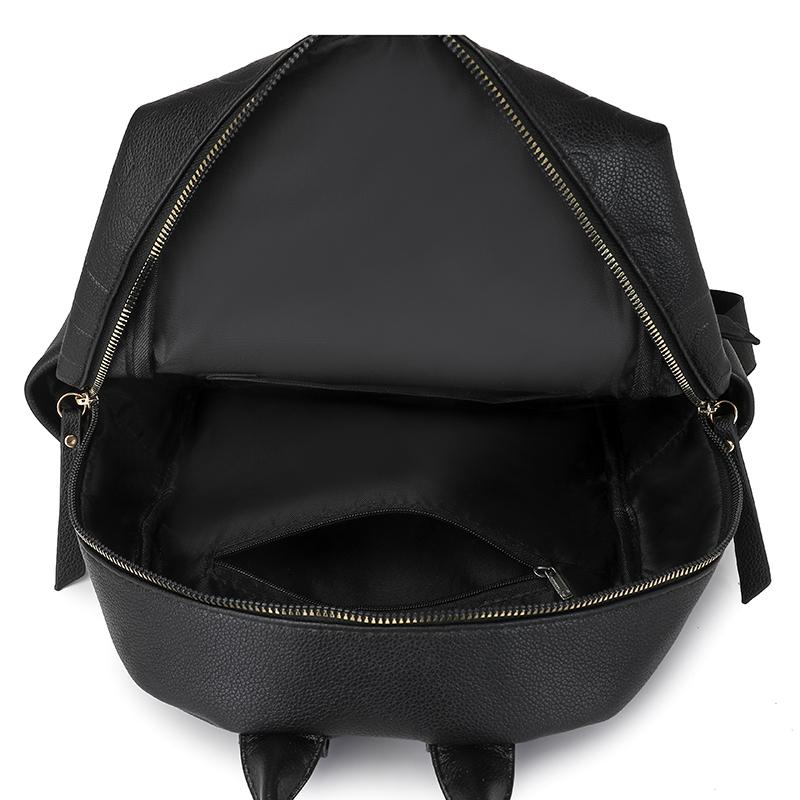 PU Women's Bag Large Capacity Backpack Retro Travel Student Book Bag