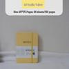 B6 Soft Leather Notebook with Thickened Inner Pages and Binding Strap, Portable Diary
