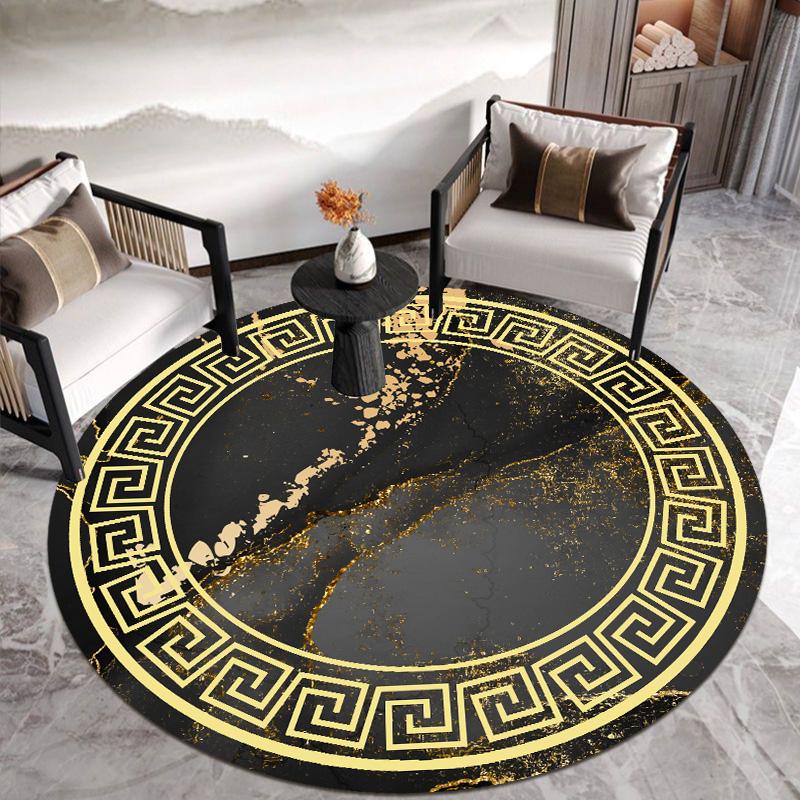 Nordic Home Luksusowe Dywany Salon Czarny Żółty Biały Geometryczny Styl Marmurowy Dekor Dywaniki Sypialnia Zmywalne Maty Podłogowe do Sypialni