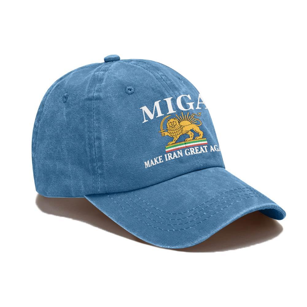 Unisex Fashionable And Comfortable Printed Baseball Cap One Size синий