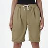Ladies' Fashionable Color Drawstring Elastic Waist Pocket Casual Cropped Pants