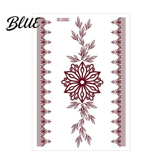 Quick Apply Tattoo Stickers Temporary Sticker Flower Lace Lotus Pattern Fake Tattoos for Women Men Fun Family Waterproof DIY Face Arm Leg