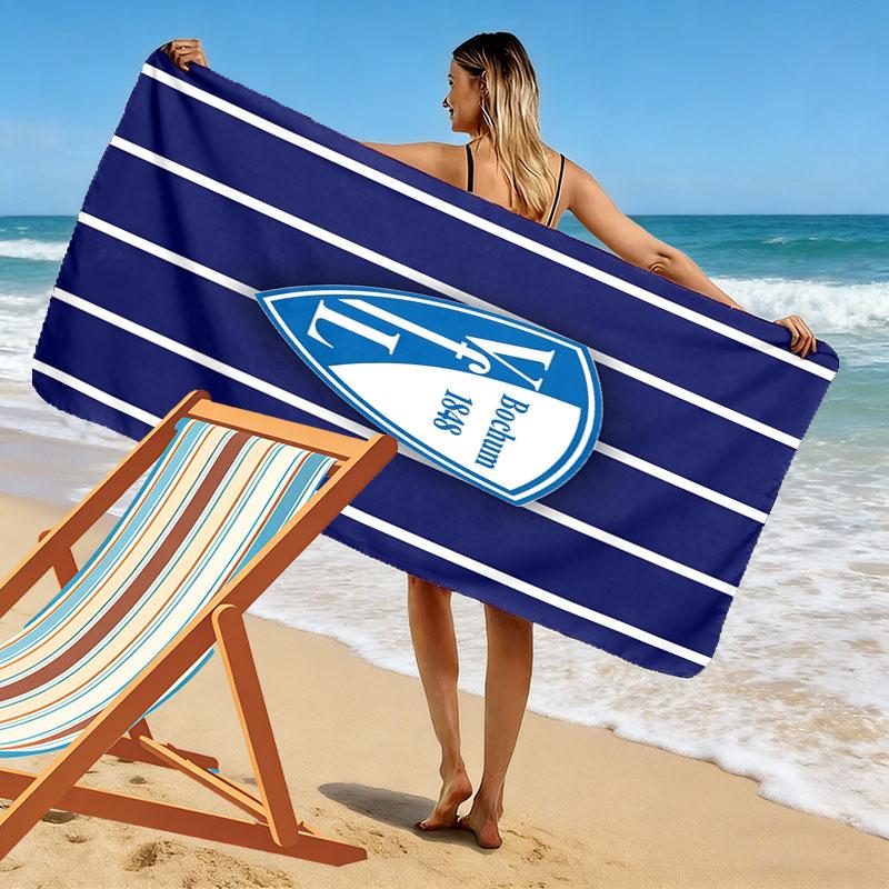 Asciugamano da Spiaggia con Logo VfL Bochum, Asciugamano Grande Morbido ad Asciugatura Rapida per Spiaggia Campeggio Nuoto