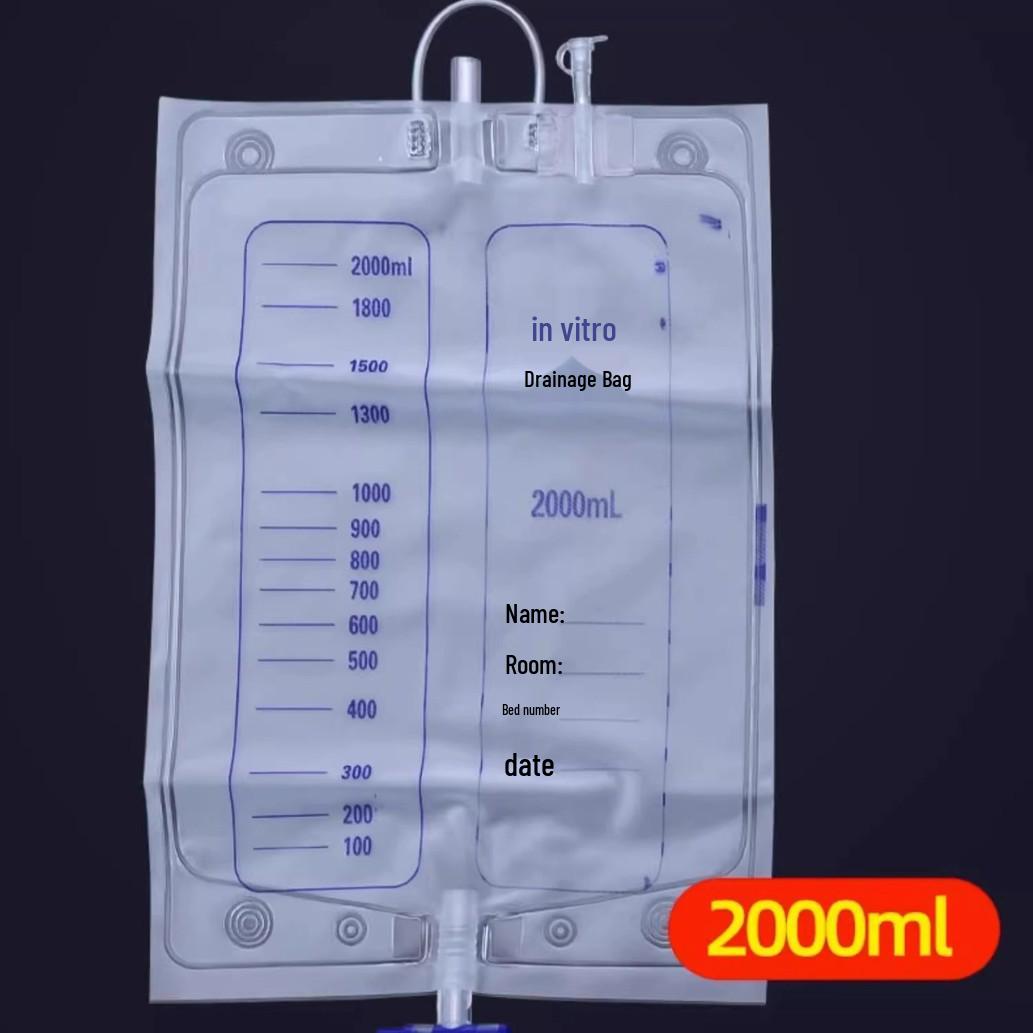

Мочеприемник 2000 мл 2000ML Urine Bag белый/прозрачный