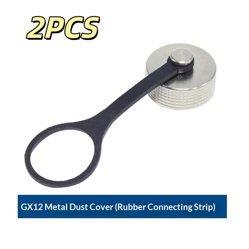 2/4/10Pcs Welding Cable Connector Rubber Metal Protective Cover Gx12 Gx16 Gx20 Aviation Circular Plug Socket Waterproof Dust Cap