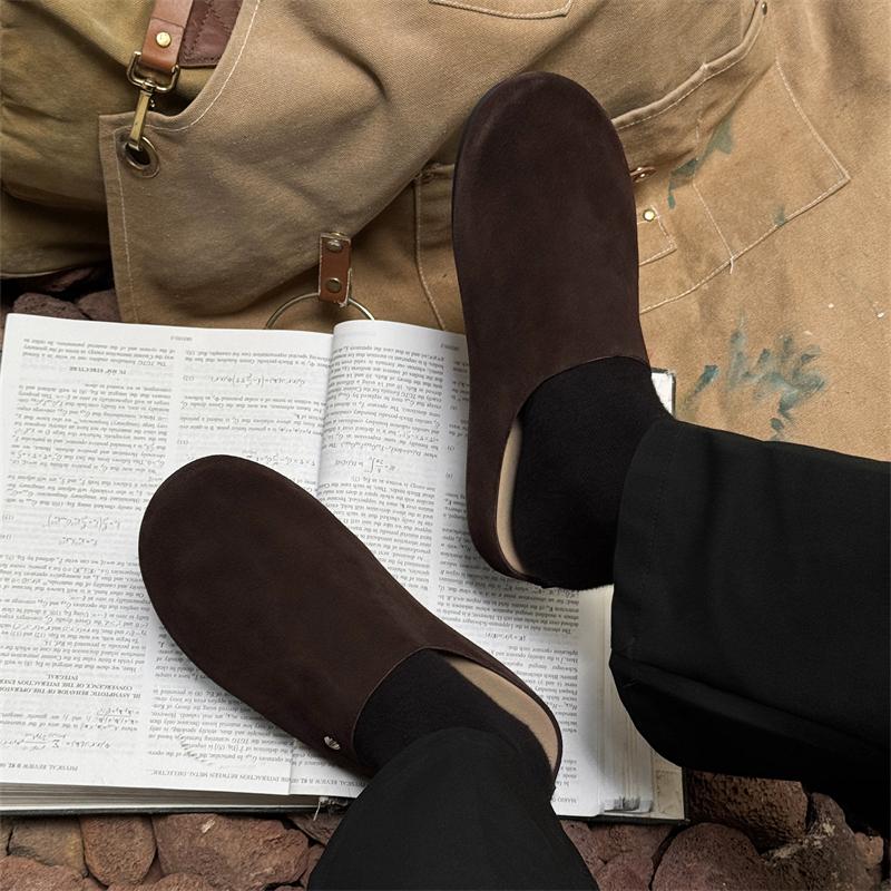 Fashion Men's PU Leather Slip-On Loafers Breathable Muller Shoes Casual Moccasin Comfortable Sneakers for Men New Mens Slip on Shoes