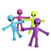 Cartoon Aliens Telescopic Tube Toy with Suction Cup Stress Relief Bendable
