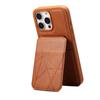 iPhone 17 Leather Magnetic Stand Case with Card Slot