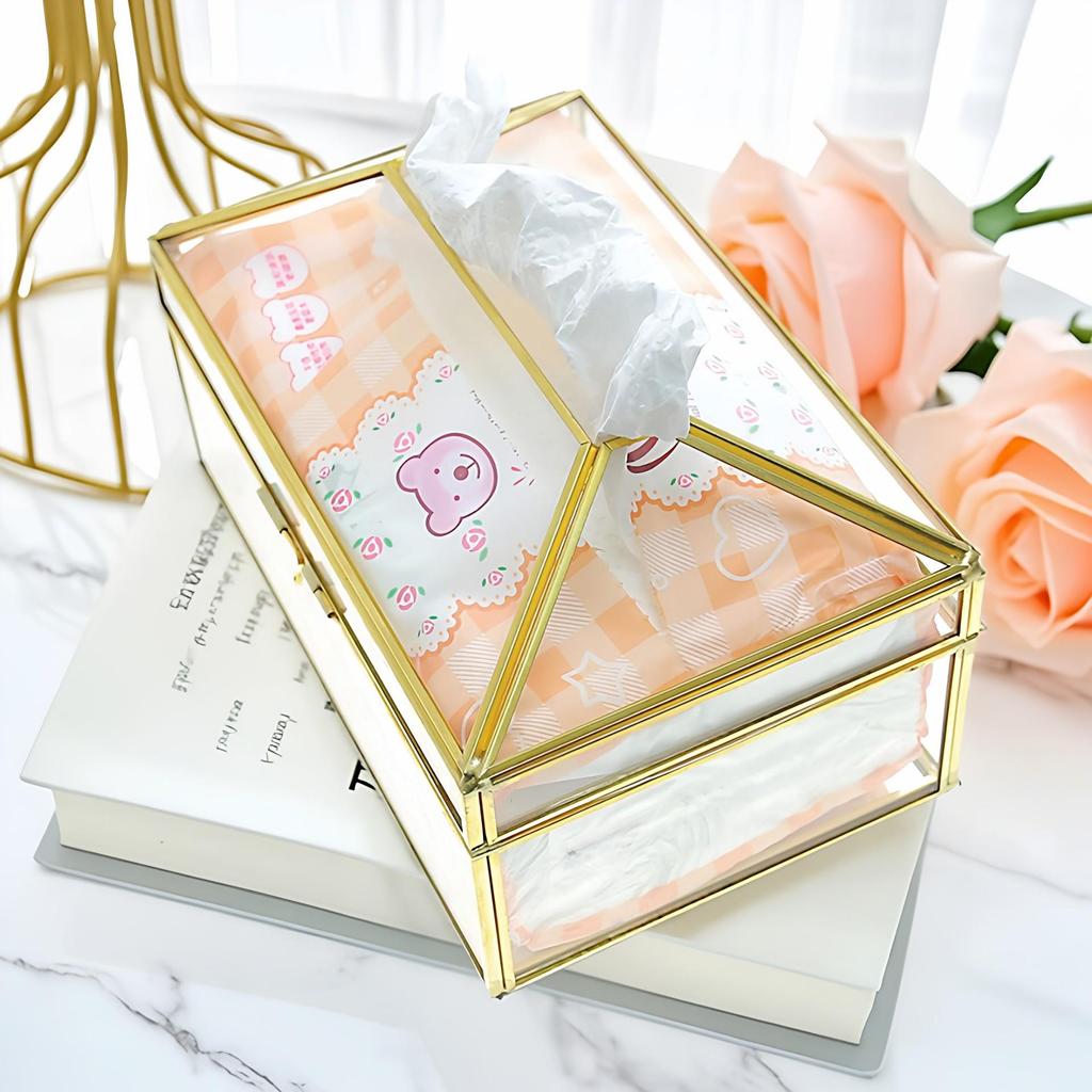 Nordic Glass Tissue Box: Waterproof, Creative Design for Home, Hotel, or Office