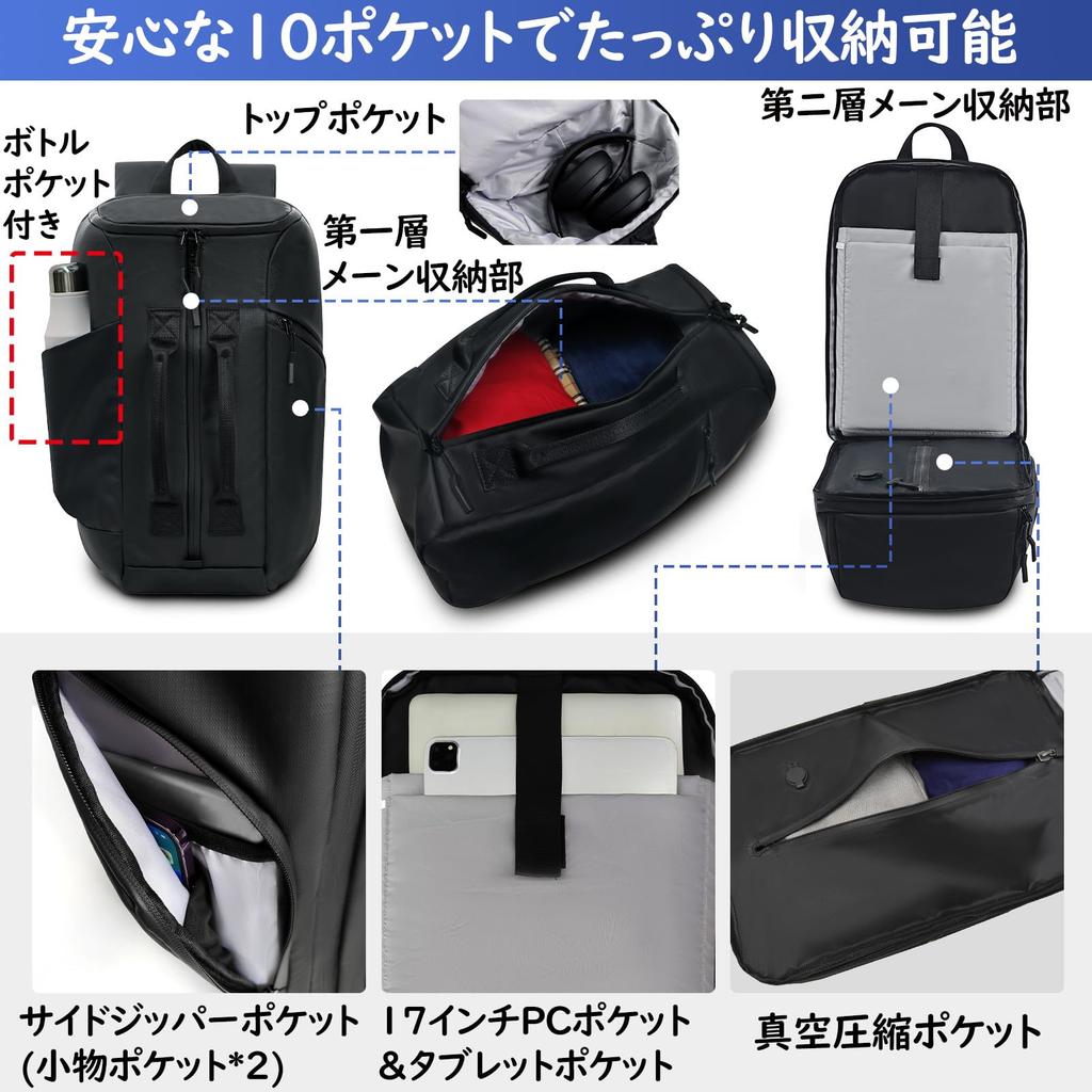 Hanana Vacuum Compression Backpack with Electric Air Fits Travel Can Be Used as a Boston Travel Large Capacity Expandable Suitable for Business Trips