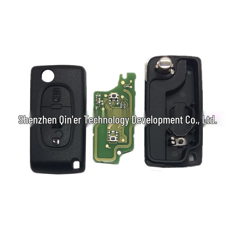 Peugeot 3-Button Folding Car Key with Trunk, 433 MHz Frequency, 7961 Chip