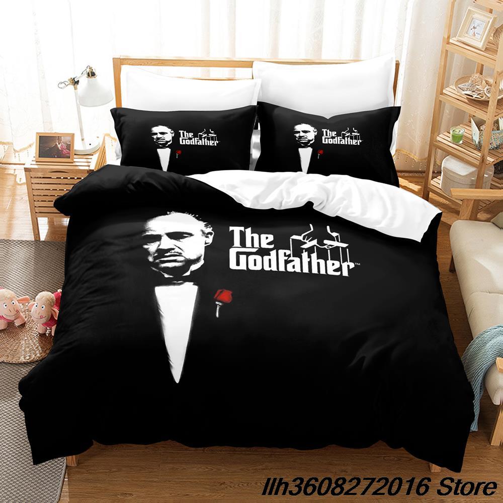 Neues Der Pate Bettwäsche-Set Einzelbett Twin Voll Queen King-Size Abmessungen Abmessungen Bettwäsche-Set Erwachsene Kinder Schlafzimmer dreiteilige Anzüge 3D Anime