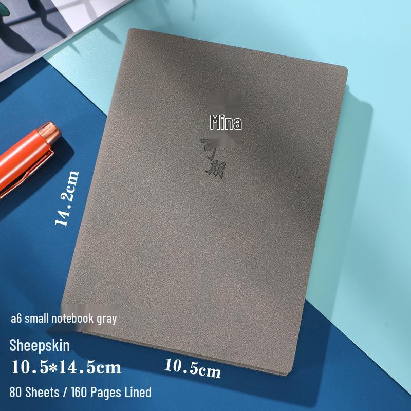 In-Stock Soft Leather A5 Pocket Notebook with Custom Logo