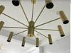 20 Light Brass Pendant Mid Century Modern Raw Brass Sputnik chandelier light Fixture