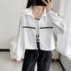 Damen Trendige Kurze Lässige Oberbekleidung Minimalistisch Vielseitig Koreanischer Stil Jacke Top für Frühling und Herbst