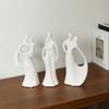 Nordic Modern Ceramic Couple Art Ornaments Home Furnishings Living Room TV Cabinet Wedding Gifts Soft Decorations