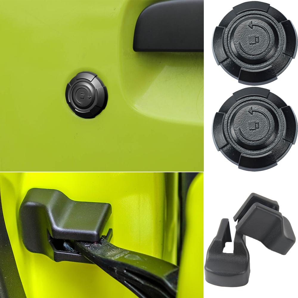 

4PCS Car Door Limiting Stopper Buckle Protection Cover Auto Door Key Hole Cover for Suzuki Jimny JB64 JB74 2019-2026 Accessories