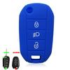 Silicone Flip Folding Key Fob Cover For Peugeot 208 2008 301 308 3008 Rcz 508 408 2008 307 Case For Citroen C3 C4 Berlingo
