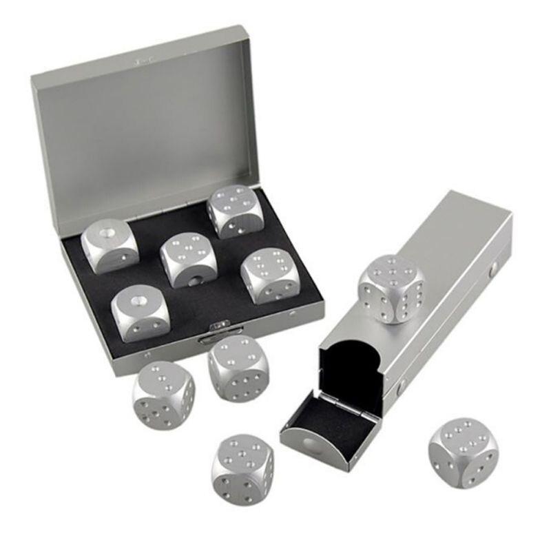 Aluminum Alloy Dices 16mm Six Sided Playing Games Dice For Bar Pub Club Party Board Game Accessories Small Ornaments