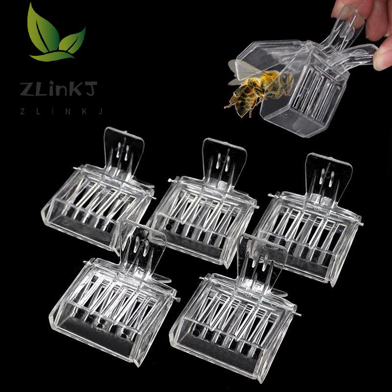 3/5 szt. Przezroczyste klatki pszczele na klips, Plastikowe klipsy, Klatki królowych, Łapacze pszczół, Narzędzia pszczelarskie