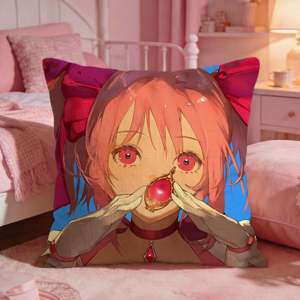 PPuella Magi Madoka MMagicas Cushion Cover Premium Comfort Reversible Pillow Cove -Two In One Design For Any Room & Car Interior