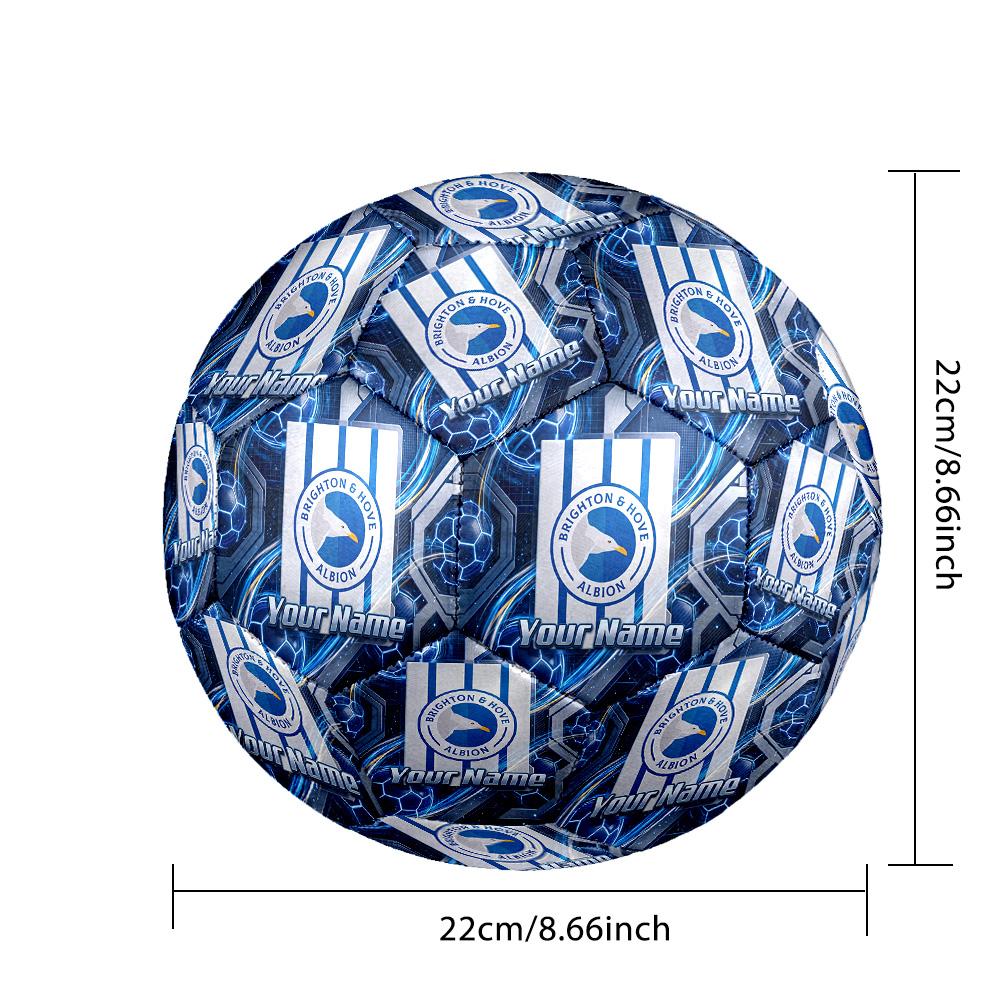 Personalized Size 5 Football Brighton & Hove Albion Football Pattern Outdoor Game Sports Ball Gift