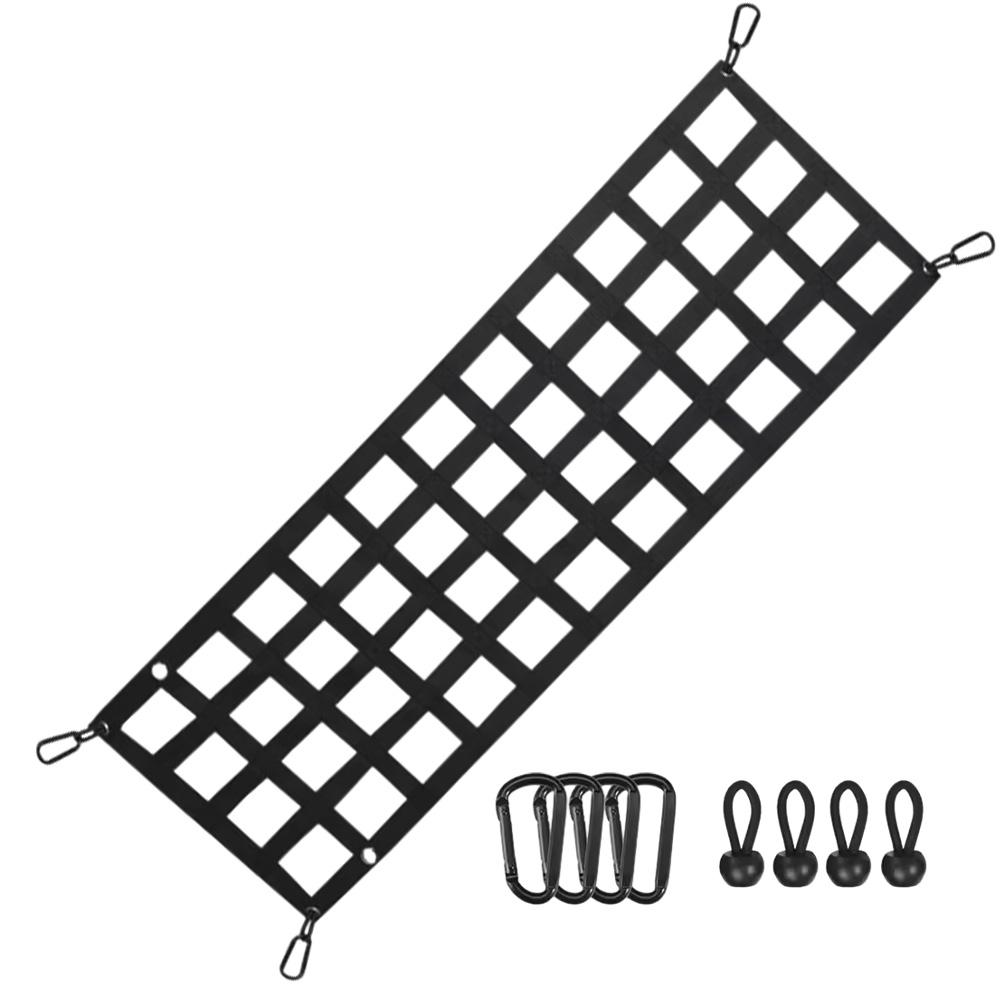 Trunk Screen Storage Net kit Heavy Duty Tailgate Cargo Net Universal Car Trunk Luggage Net Cargo Organizer Storage No 4 Med sized Hooks