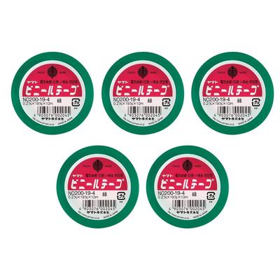 Yamato Vinyl 19mm Set of Tape, Wide, Green, 5, No. 200-19-4