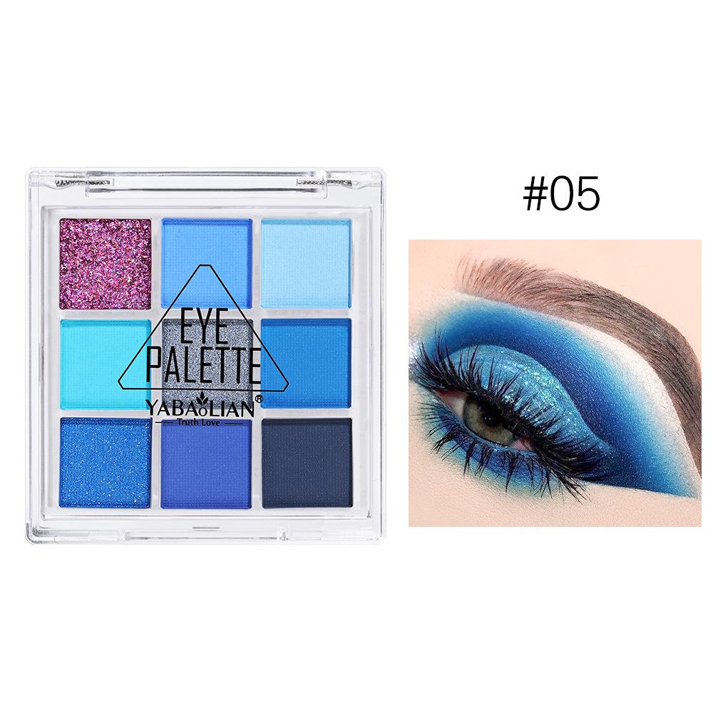 Nine-color Eyeshadow Palette Pearlescent Matte Acrylic Transparent Nine-square Eyeshadow