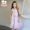Fuluomi Mädchen Sommer Pailletten Netz Prinzessinnenkleid