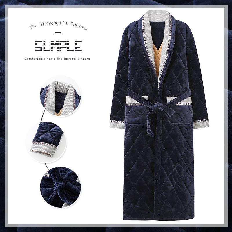 

Мужская очень длинная стеганая фланелевая зимняя пижама и халат с флисовой подкладкой L (100-140 lbs)