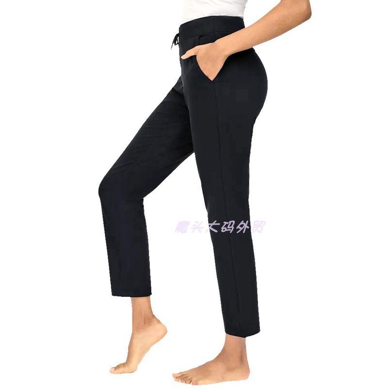 

Export Quick-Drying Brushed plus Size High Elastic Women s Mid Waist Sports Yoga Running Pencil Pants Cropped Pants 317 Black L