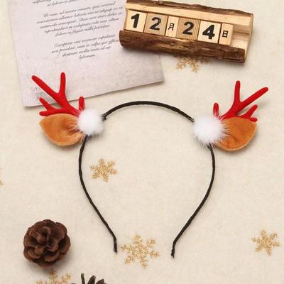Christmas Antler Headband & Hair Clips - Mori Style Reindeer Plush Hairpin Decorations