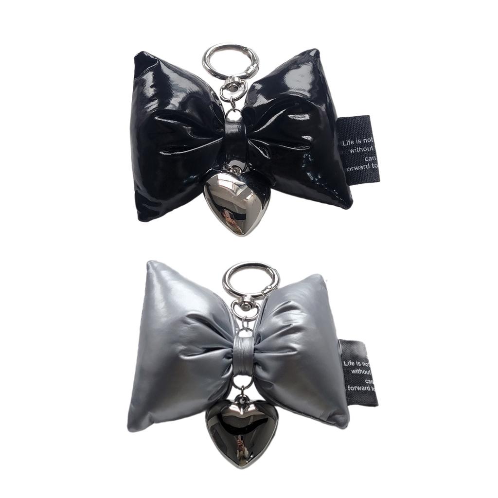 Bow Shape Phone Lanyard Bowknot Heart Pendant Wrist Strap Detachable Phone Charm Keyring Portable Accessory for Women