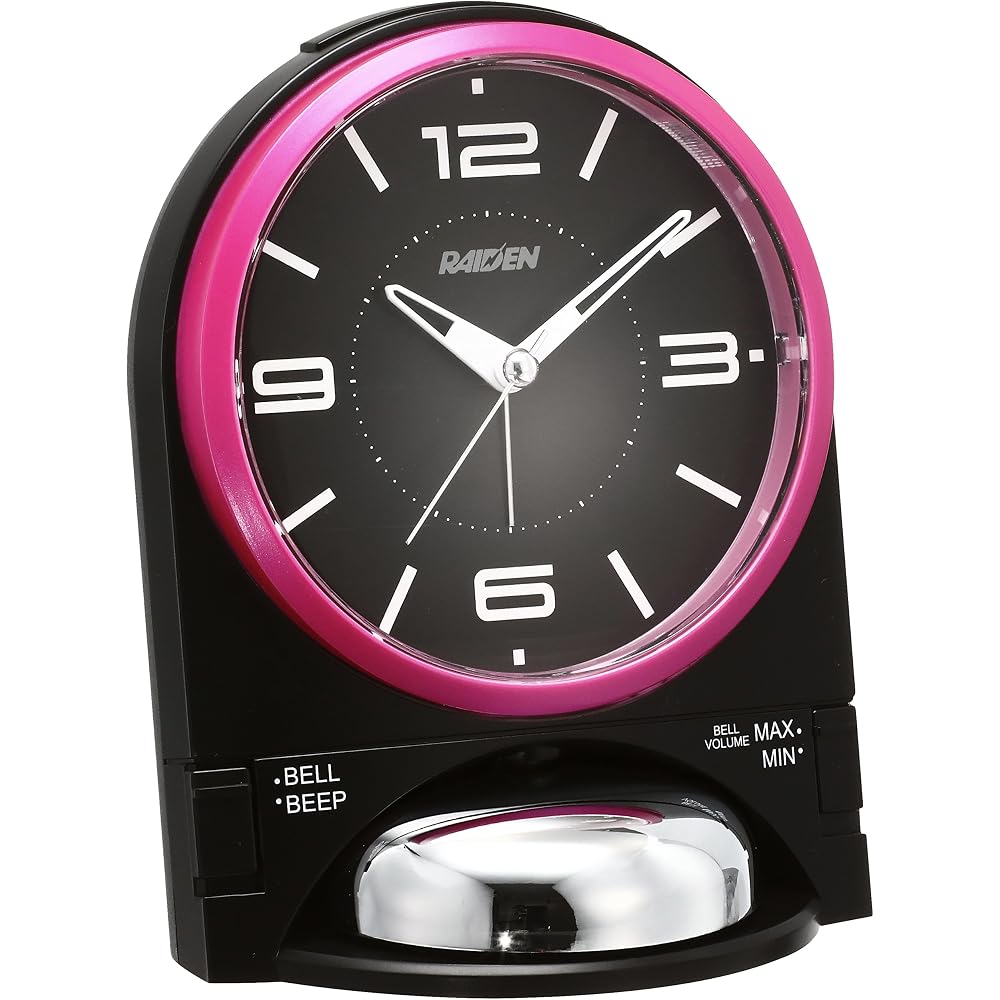 Seiko Clock Analog Alarm Clock, High Volume, Switchable Alarm, PYXIS RAIDEN, Black, NR436K SEIKO