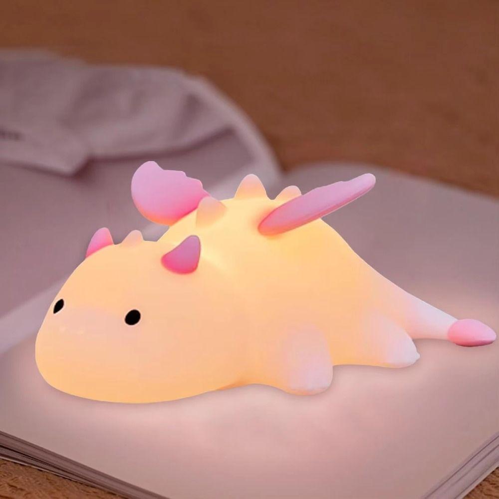 7 Colors Dragon Night Light Timer Function Touch Sensor Rechargeable Night Light Magnetic Base 3 Modes Bedside Lamp Kids Room