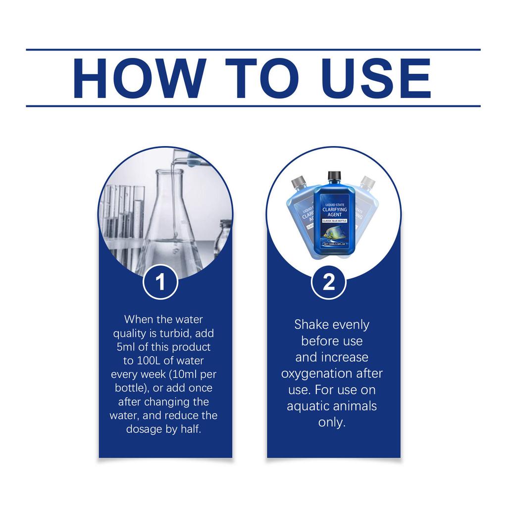 500ml Aquariums Water Clarifier for Clear Freshwater Tanks and Algae Removal