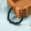 Lucky Beads Dragon Bangle Elastic Zodiac Hand Chain Aesthetic Loong Beaded Bracelet  Couple