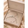 Heart Charm Anklet for Women, Silver Color, Adjustable Chain, Anti Tarnish