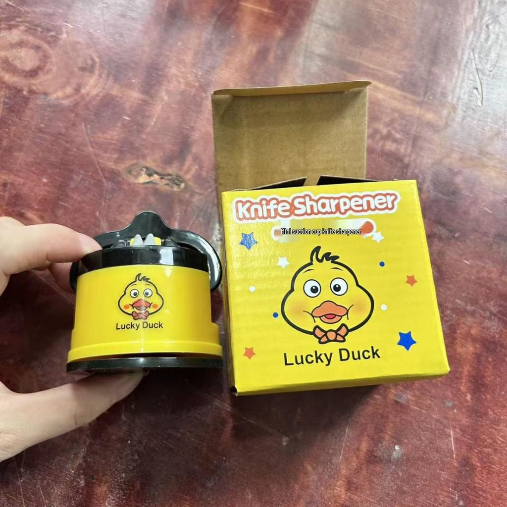 Little Yellow Duck Suction Cup Knife Sharpener: Multi-Functional Kitchen Tool for Fast, Efficient Sharpening